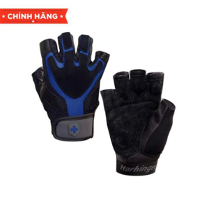 HARBINGER 1260 MEN’S TRAINING GRIP GLOVES, BLUE/BLACK