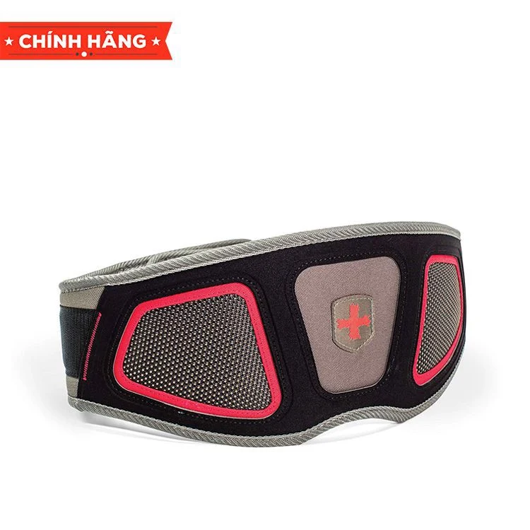 HARBINGER FLEXFIT CONTOUR BELT RED, 6 INCH