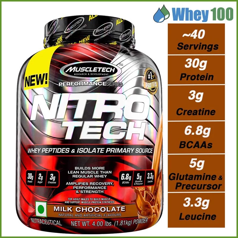 MUSCLETECH NITRO-TECH 4 LBS (1,8 KG) - Ảnh 2